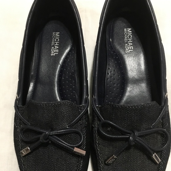 Michael Kors Dark Blue Denim Moccasins - Picture 7 of 8